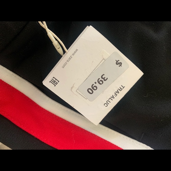 NWT - Zara red and white stripe pants - Picture 4 of 4